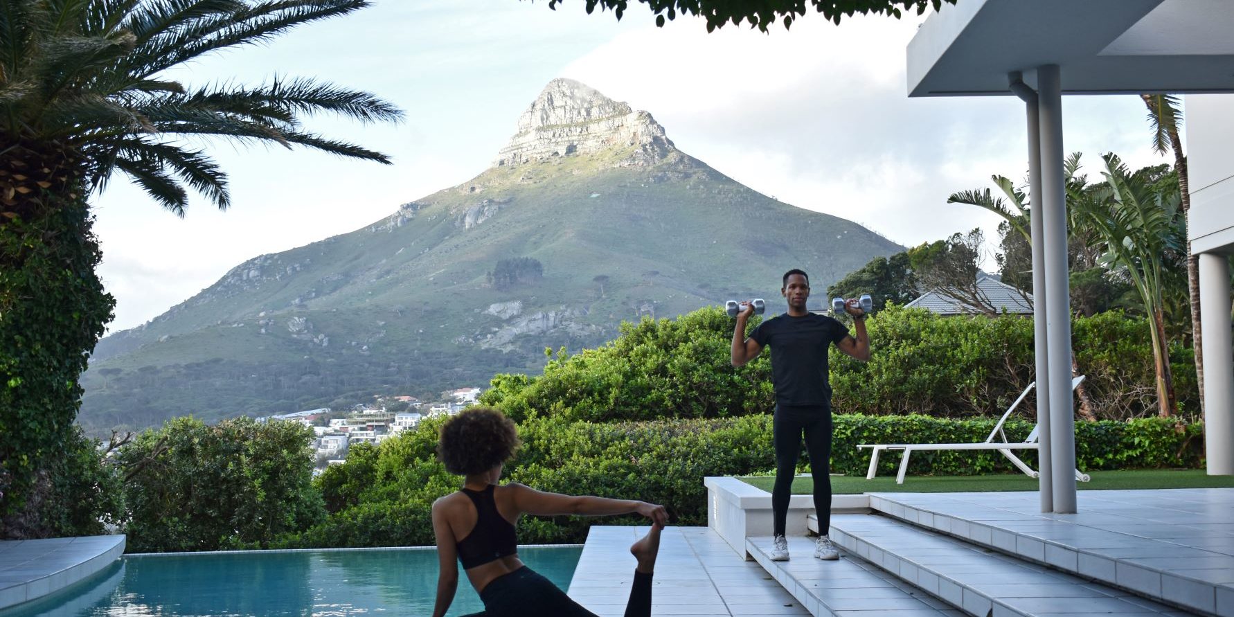 Lion's view luxury villa private gym space